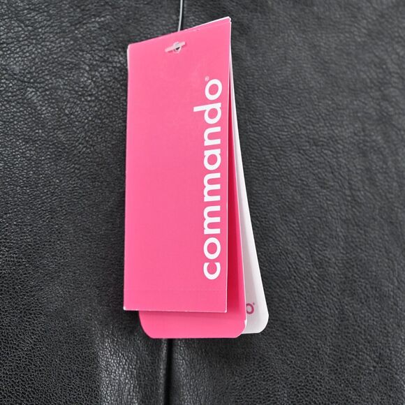 COMMANDO Pants Womens Size M Solid Black Faux‎ Leather Cropped Flare Pull On NEW - Picture 7 of 12